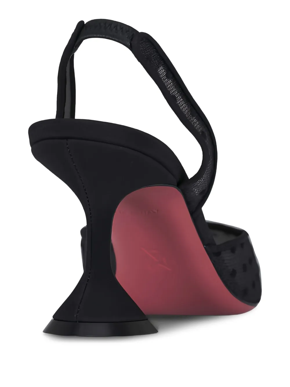 Amina Muaddi Holli slingback sandalen met mesh Zwart