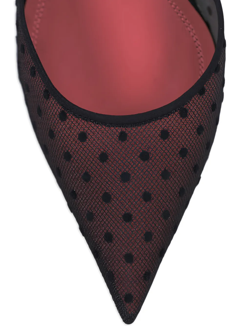 Amina Muaddi Holli slingback sandalen met mesh Zwart