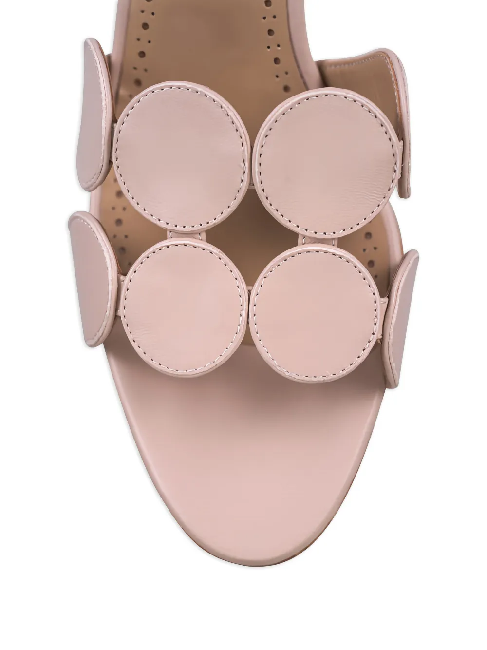 Manolo Blahnik Haribalmu leren sandalen Beige