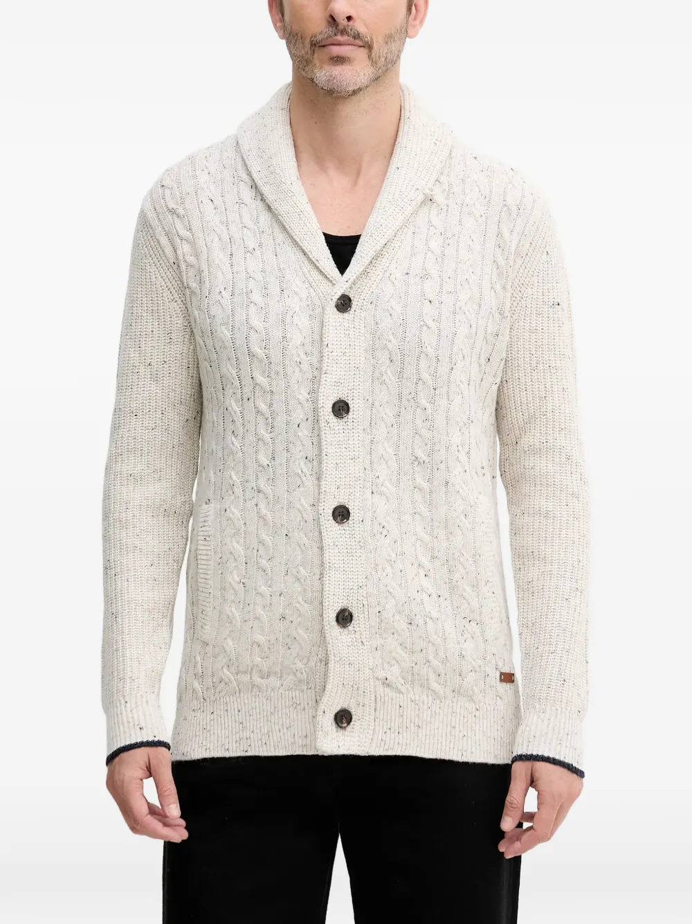 LIU JO cable-knit cardigan - Nude