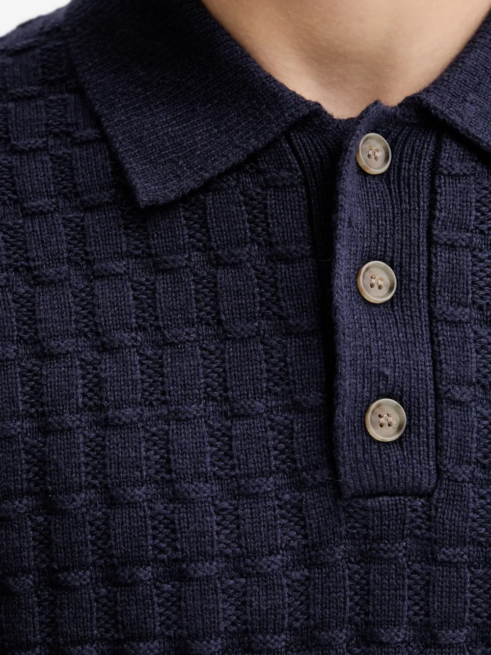 Les Deux Gustav trui met polokraag Blauw
