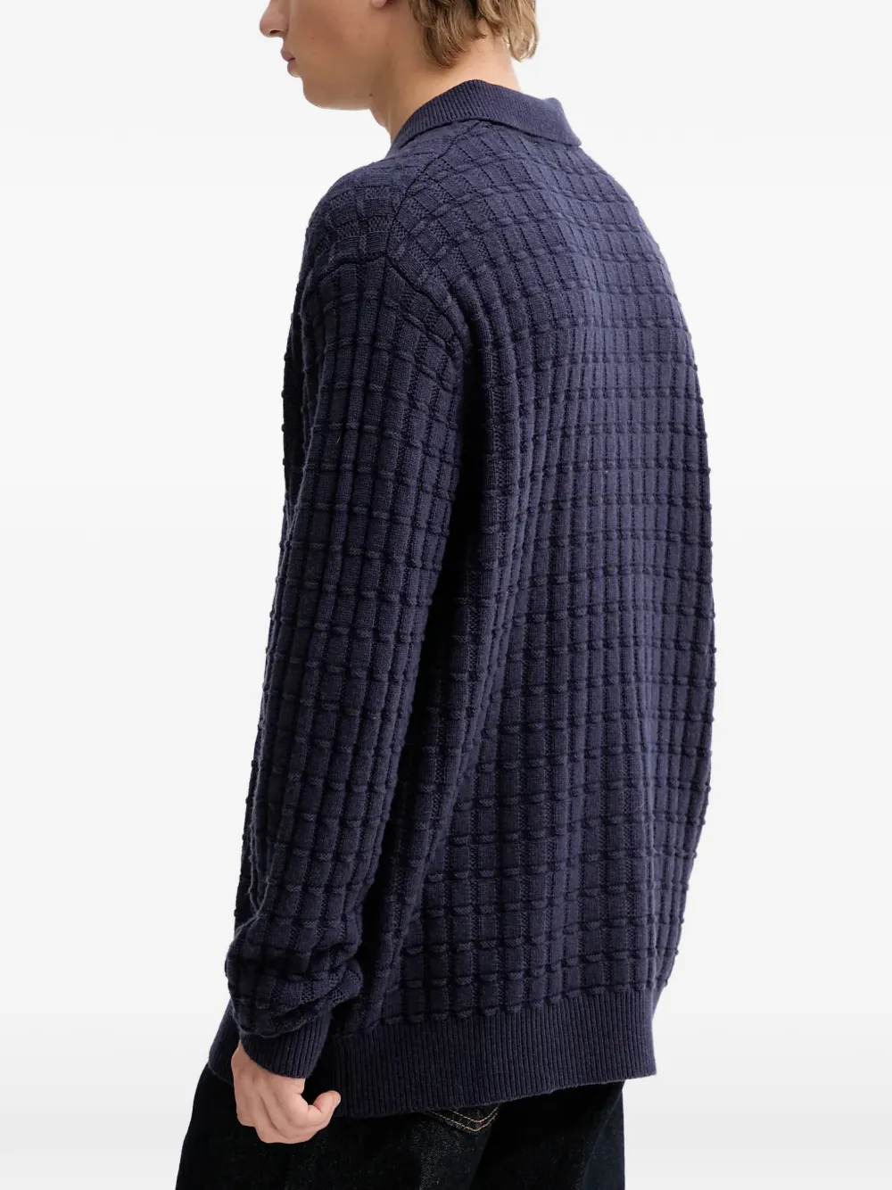 Les Deux Gustav trui met polokraag Blauw