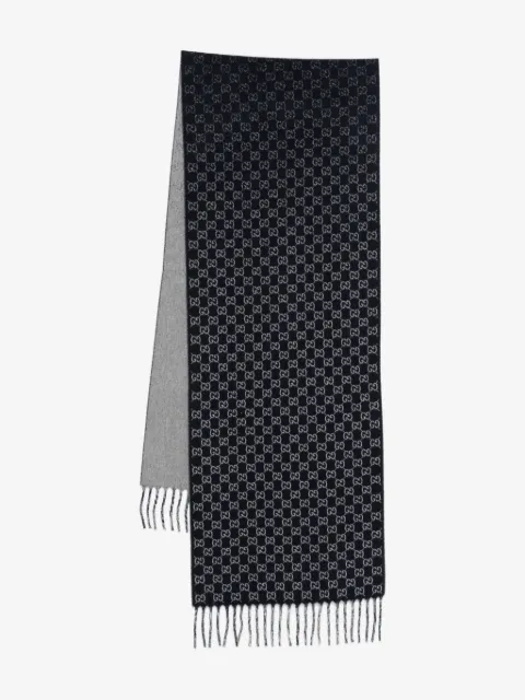 Gucci gg-monogram fringed-detail scarf