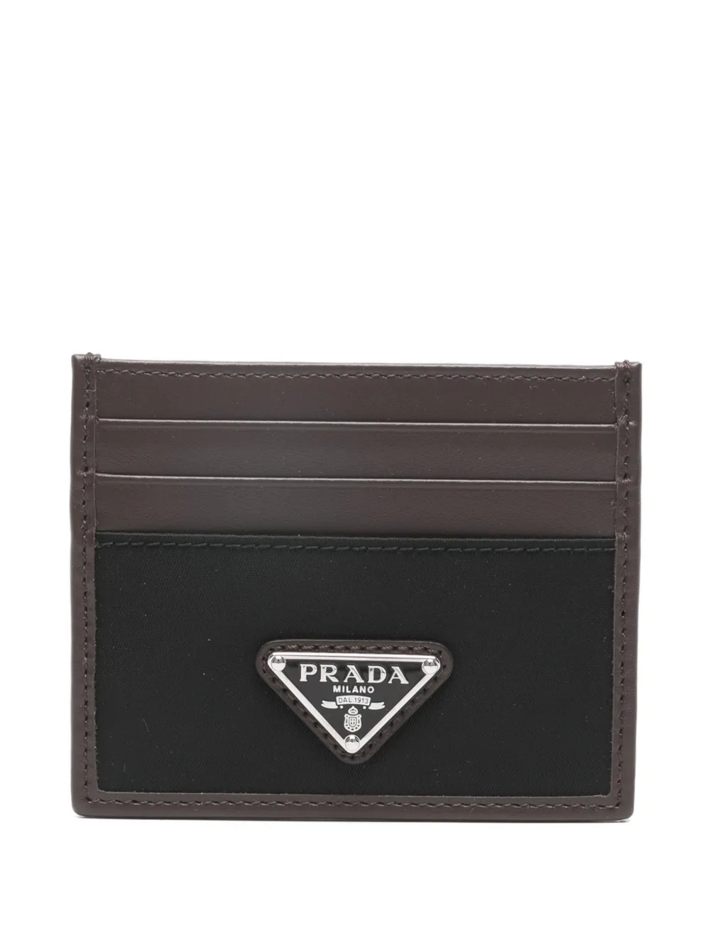 Prada logo-plaque card holder - Nero