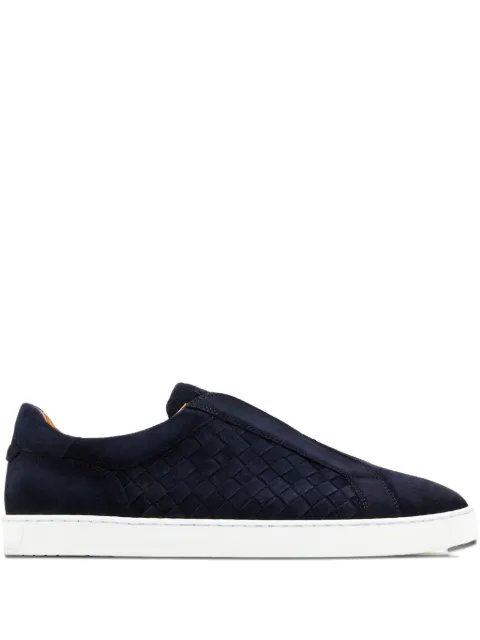 Magnanni woven suede sneakers