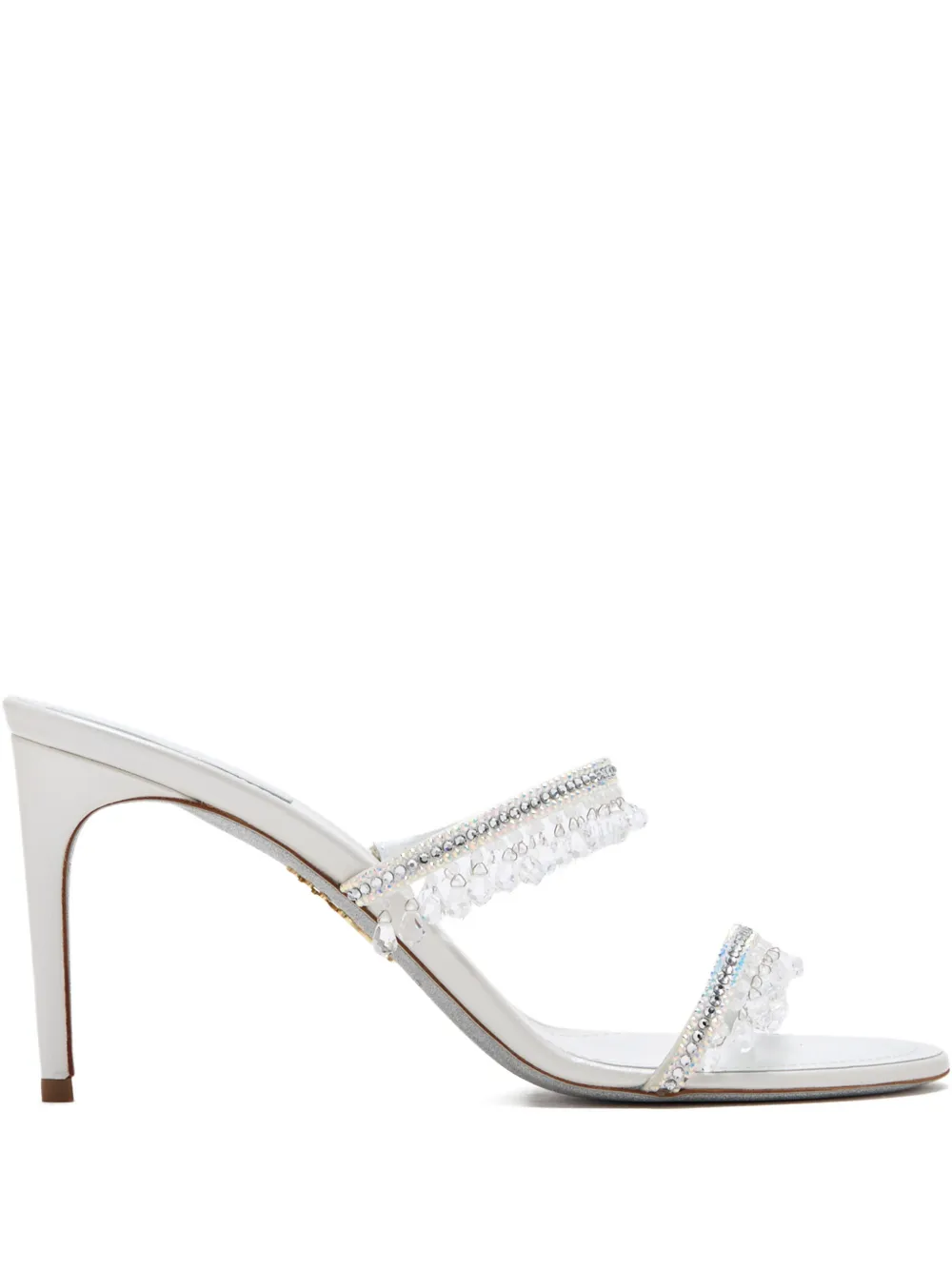 René Caovilla Chandelier crystal-embellished sandals Wit