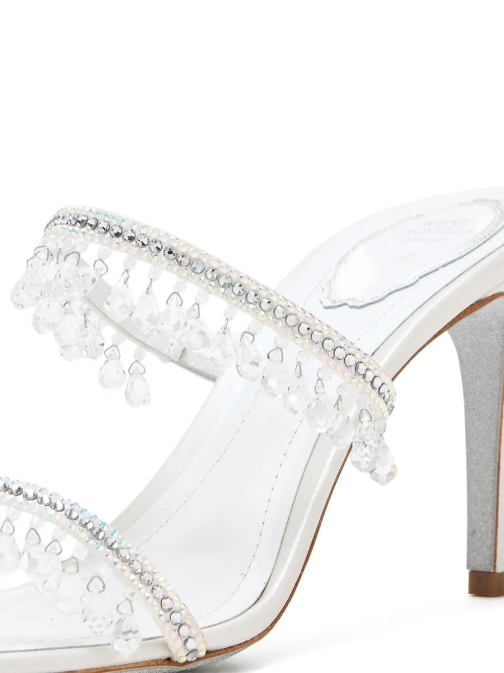 René Caovilla Chandelier crystal-embellished sandals Wit