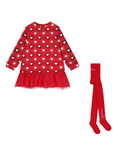 AGATHA RUIZ DE LA PRADA set de vestido con motivo de corazones