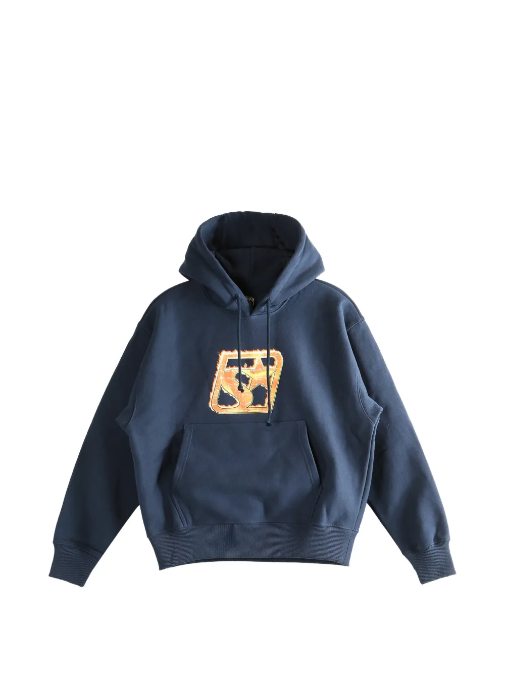Stüssy graphic-print hoodie - Blu