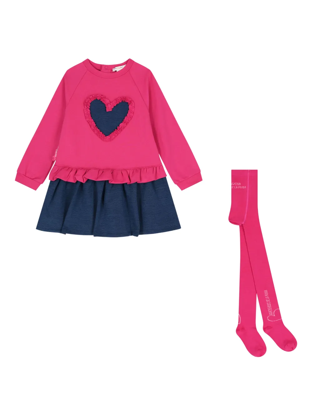 AGATHA RUIZ DE LA PRADA set de vestido con volantes | rosado | Image 1