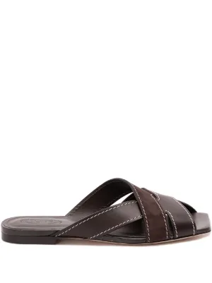 Ferragamo ヴァラリボン フラットサンダル | ブラック | FARFETCH JP