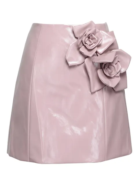 Aknvas Liva flower-appliqué mini skirt