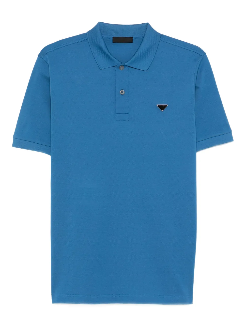 Prada triangle-logo polo shirt - Blau