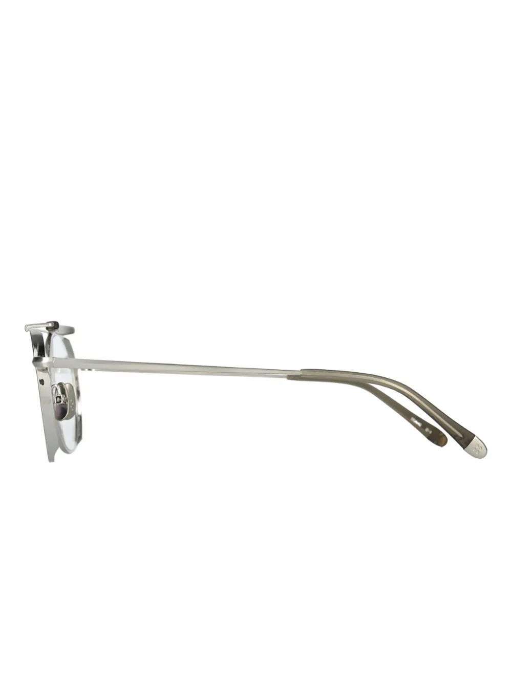  Yellows Plus Round Top Bar Travis Glasses - Silver 