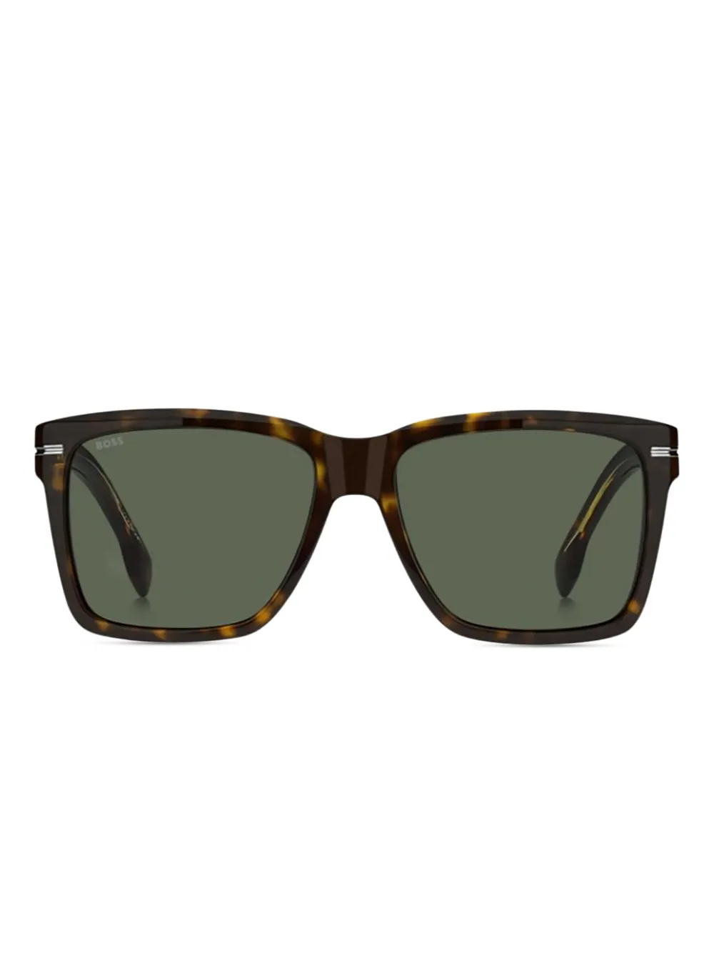BOSS havana square-frame sunglasses - Marrone