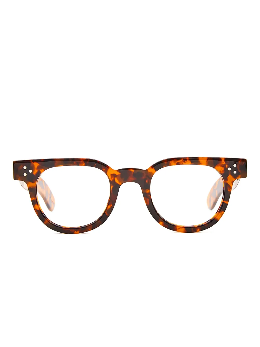 JULIUS TART OPTICAL stud round-frame glasses | Brown | Image 1