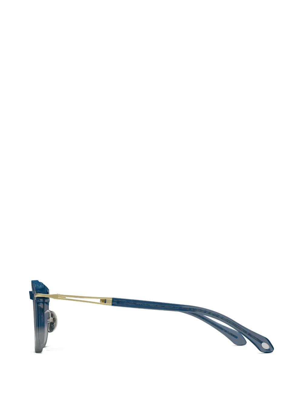  Yellows Plus Thick Round-frame Glasses - Blue 