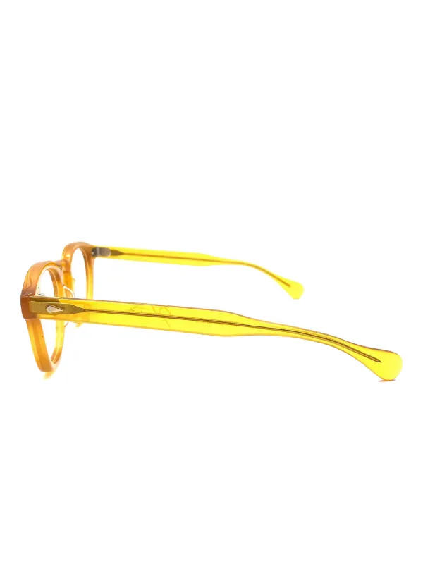 JULIUS TART OPTICAL スクエアメガネフレーム | イエロー | FARFETCH JP