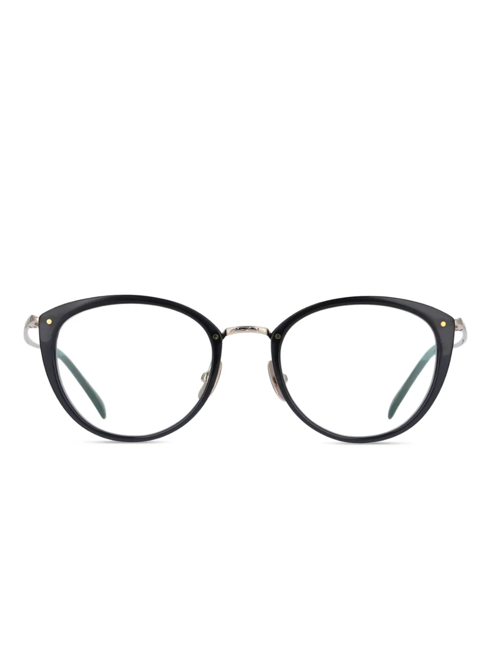 Yellows Plus Loraine round-frame glasses | Black | Image 1