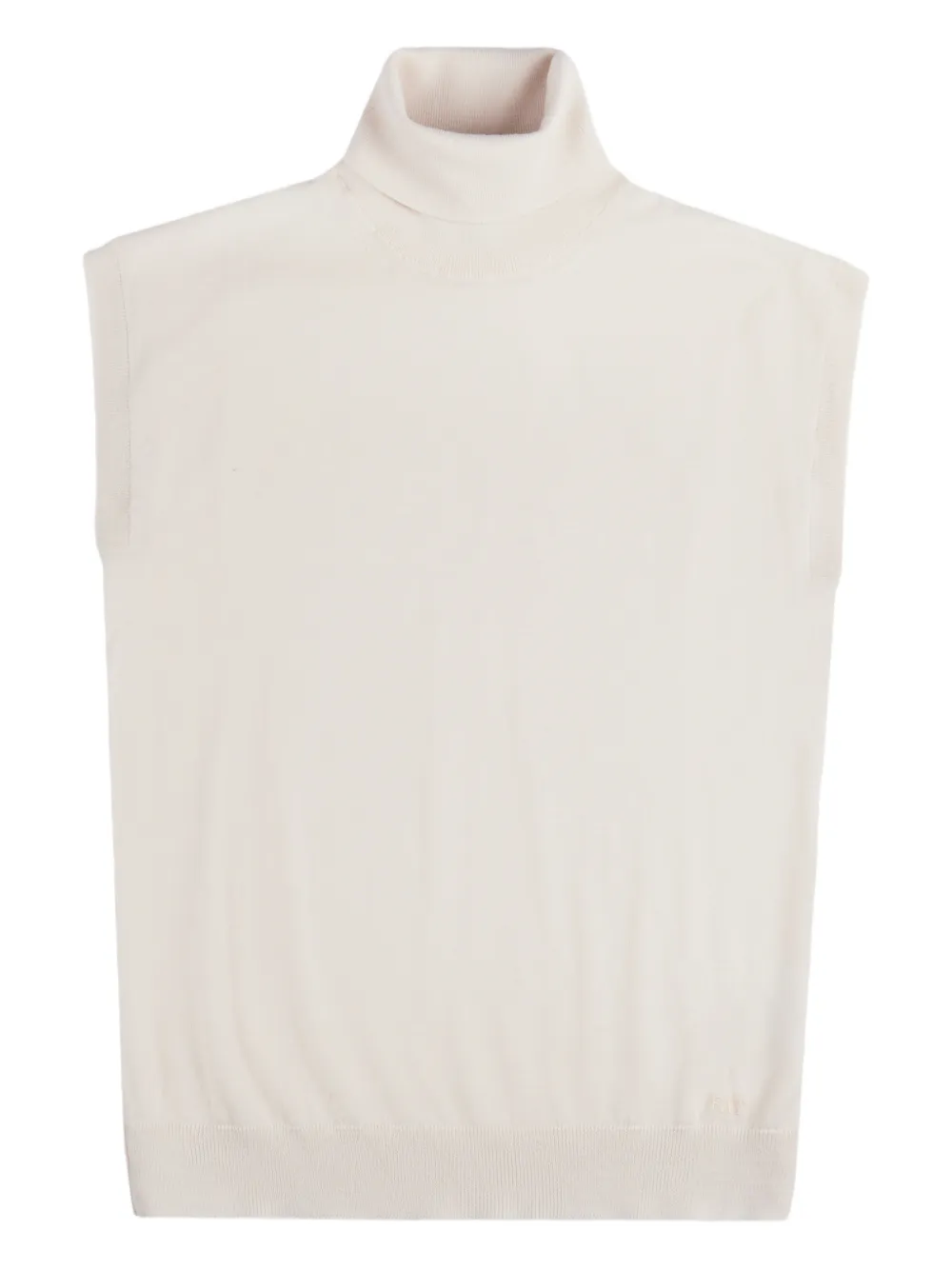 Fay sleeveless turtleneck sweater - Toni neutri