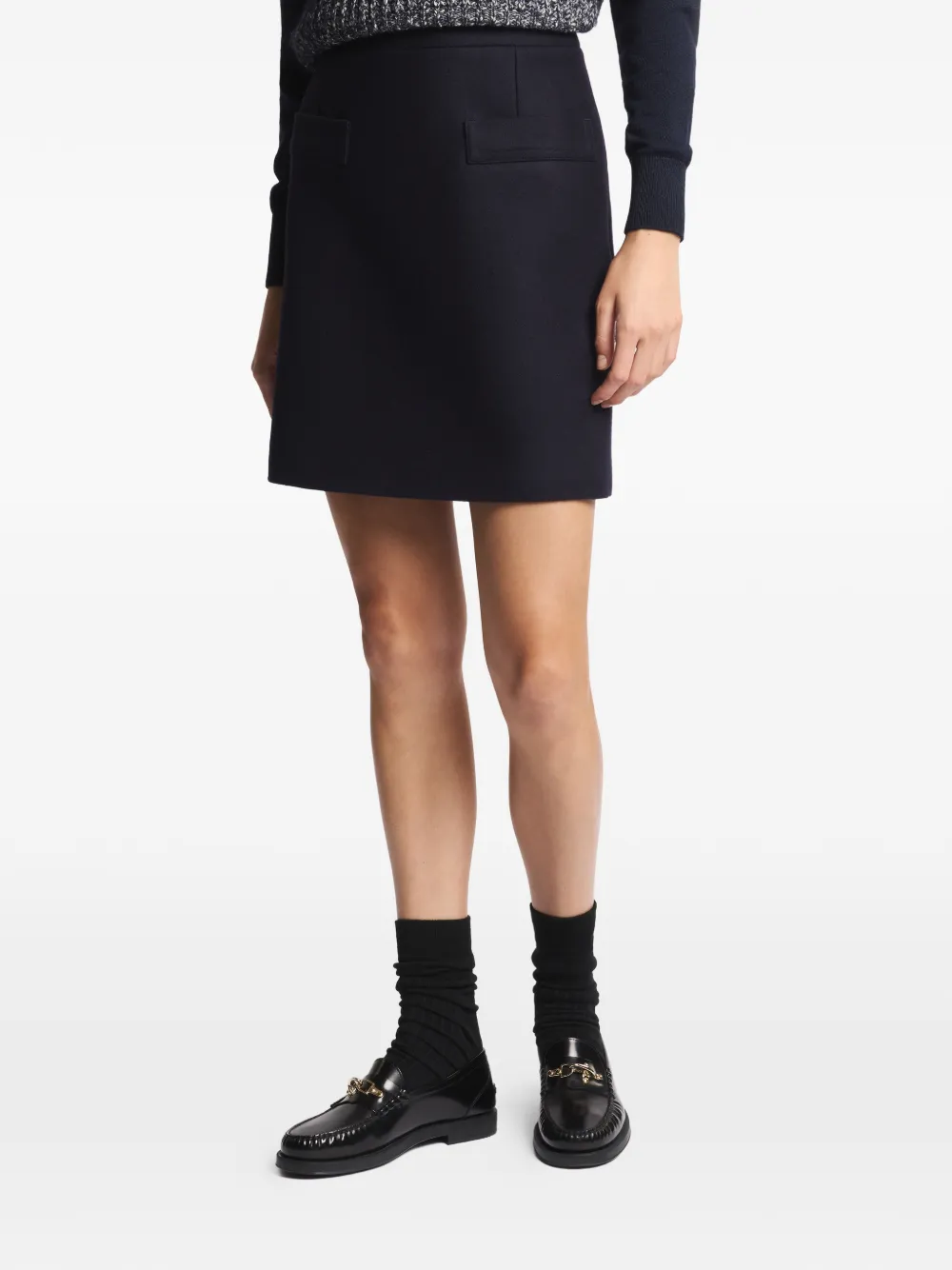 Fay A-line mini skirt - Zwart
