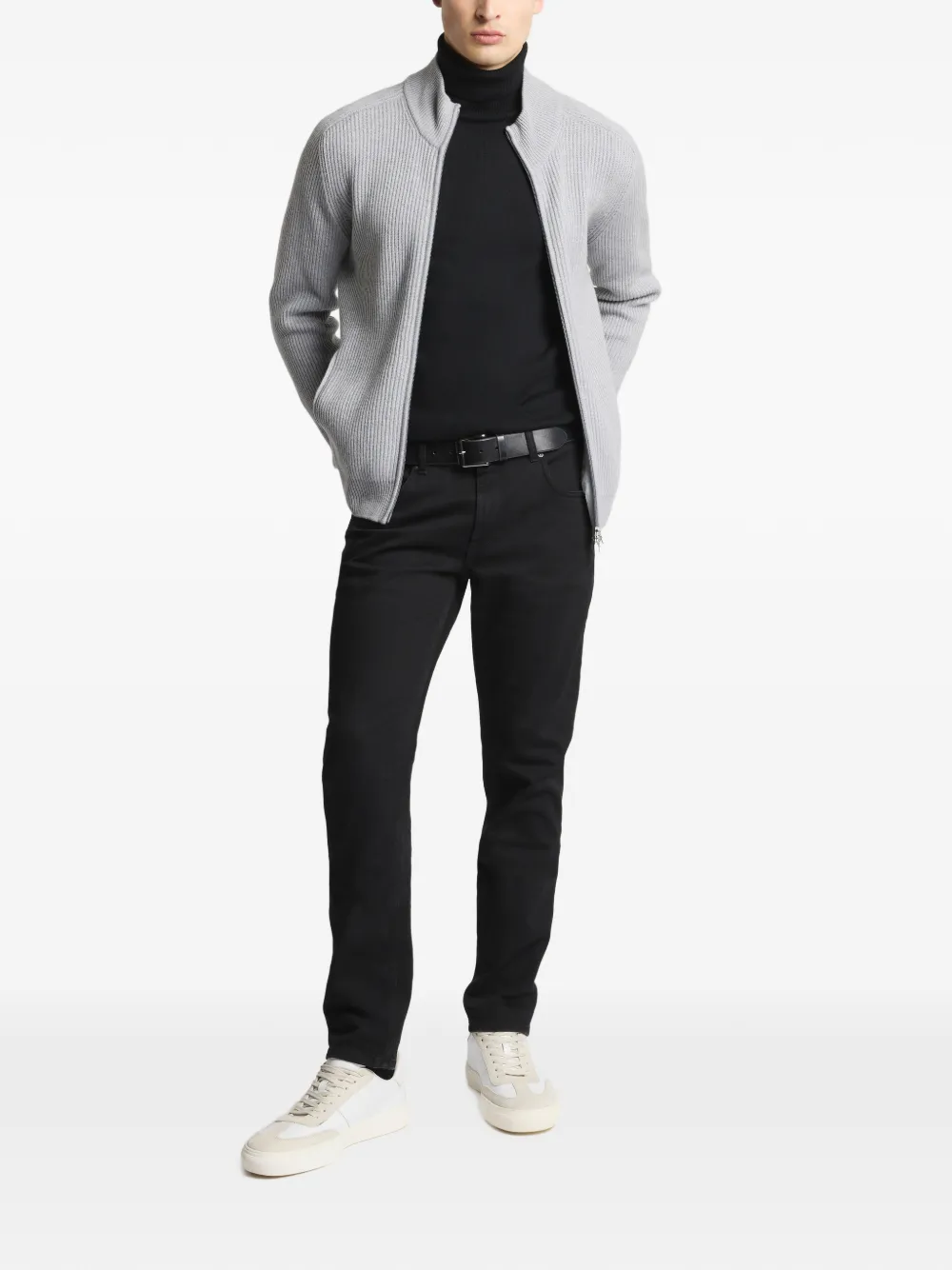 Fay zip ribbed cardigan | Cardigans | Image 2