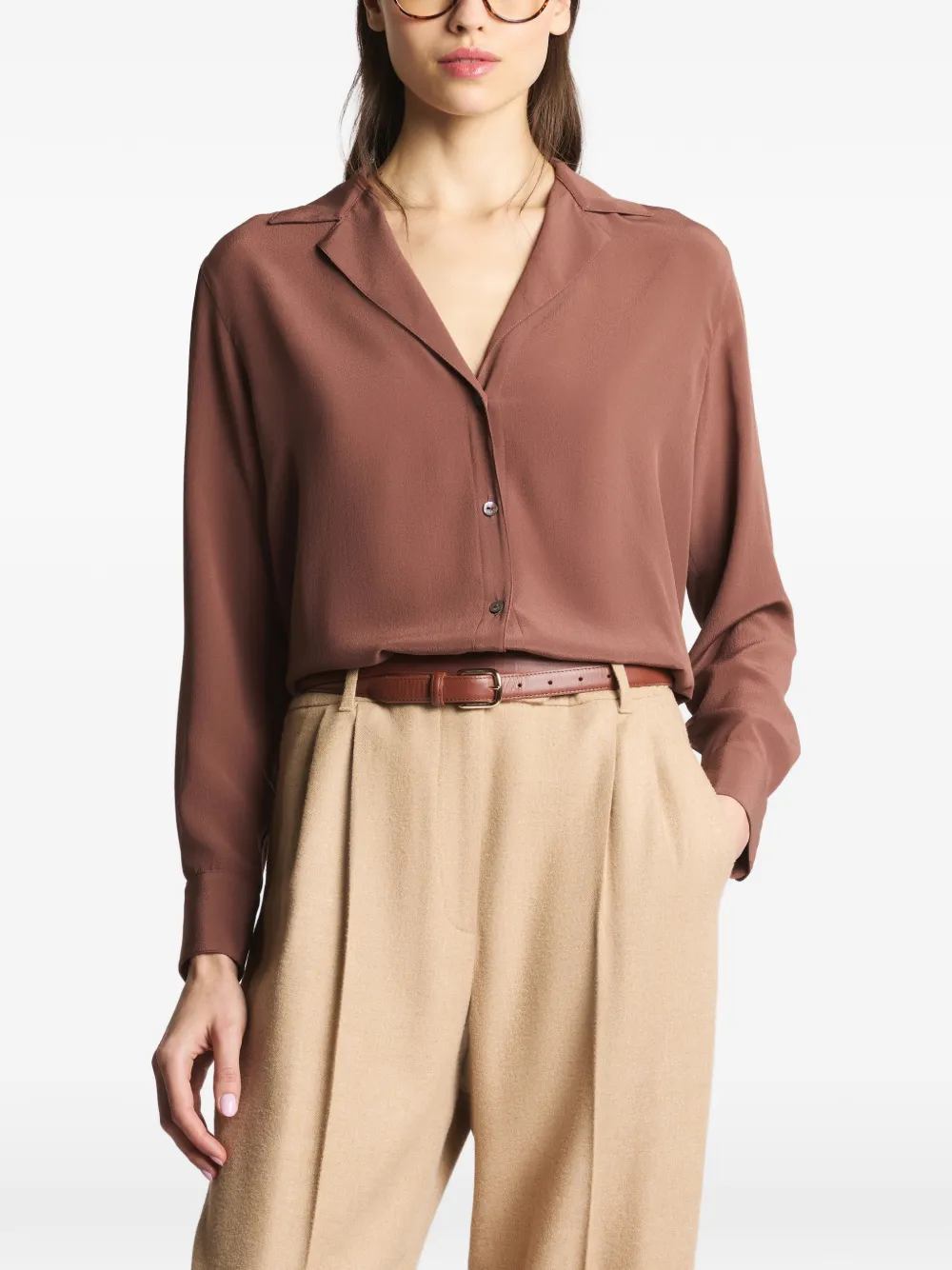 Fay Buttoned Shirt - Brown 