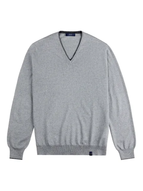 Fay V-neck elbow-patch sweater