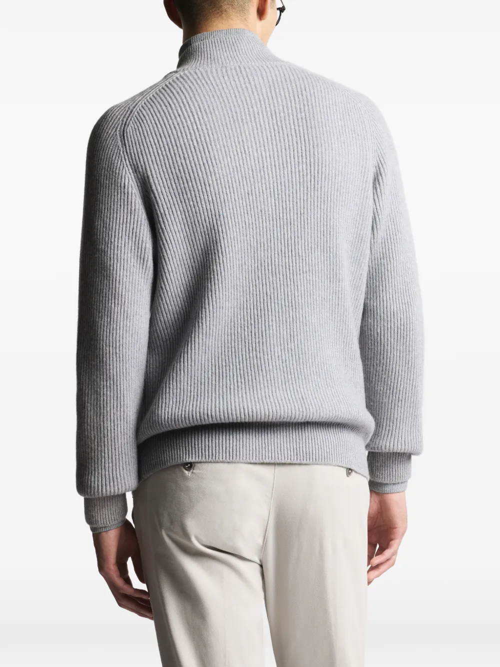 Zip Ribbed Sweater