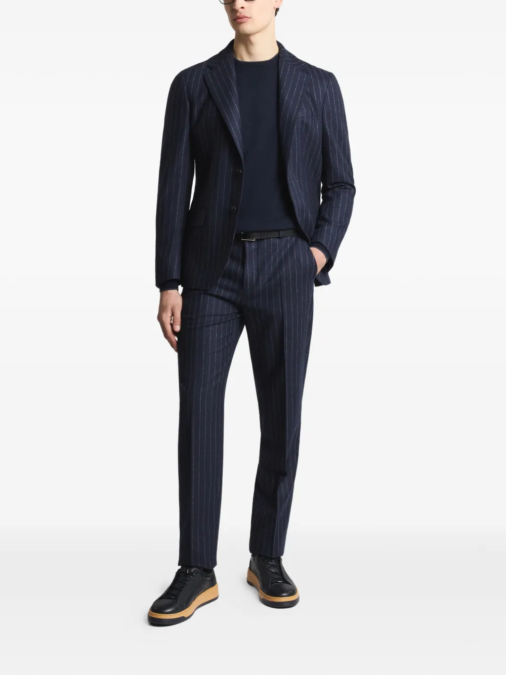 Fay pinstripe chino trousers - Blauw