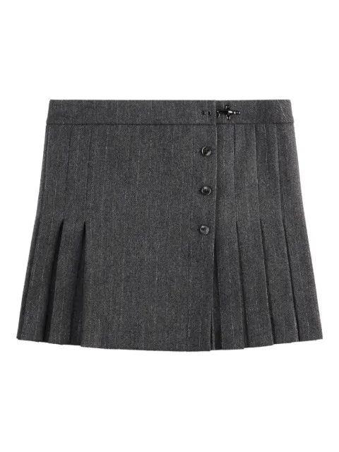 Fay buttoned pleated mini skirt