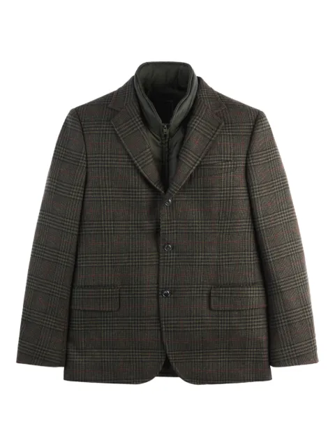 Fay plaid three-button blazer