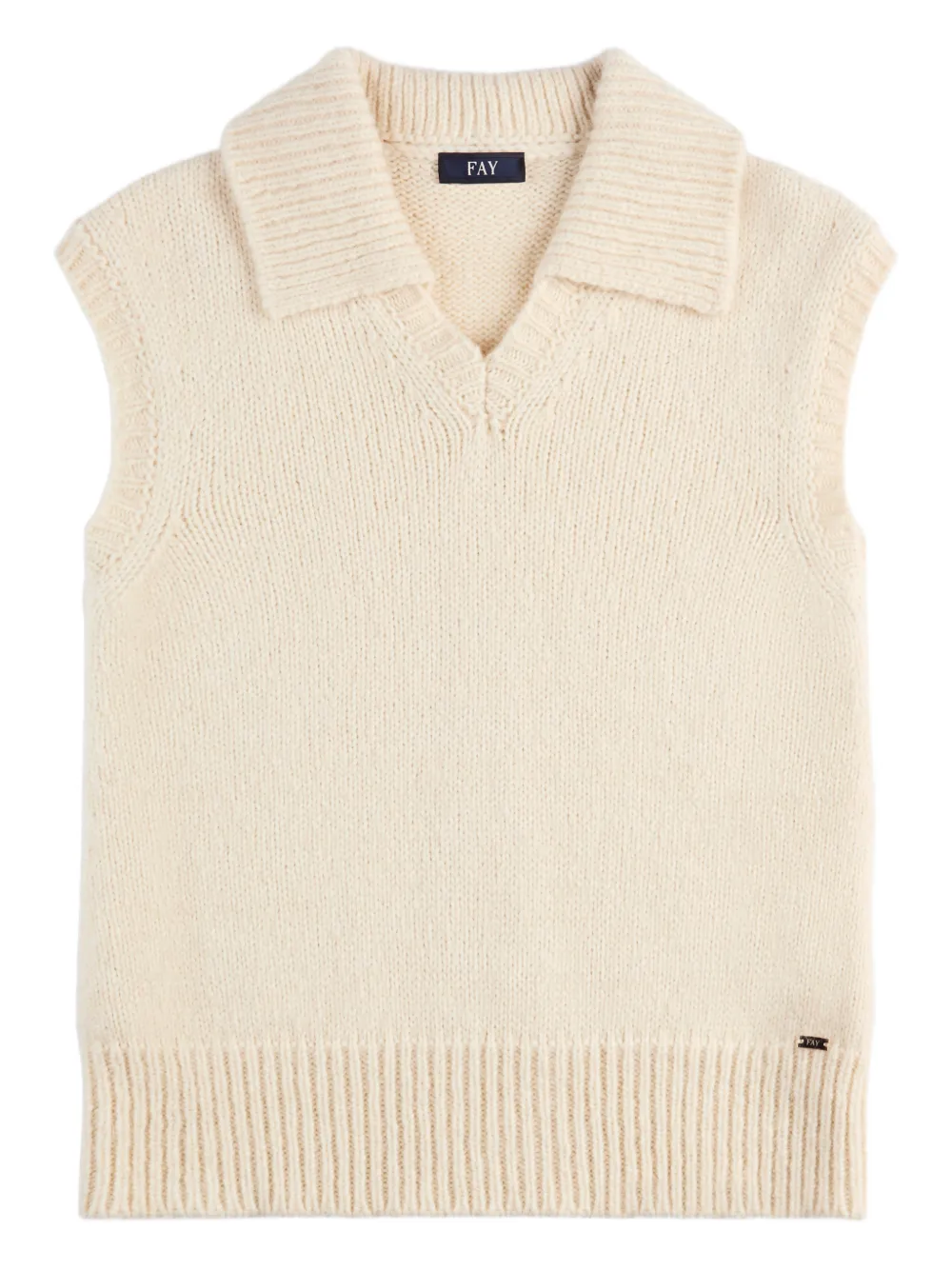 Fay polo neck knitted gilet - Toni neutri