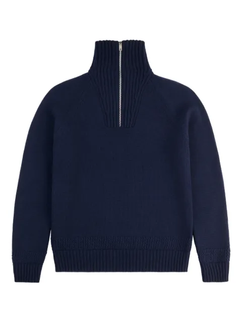 Fay zip ribbed sweater