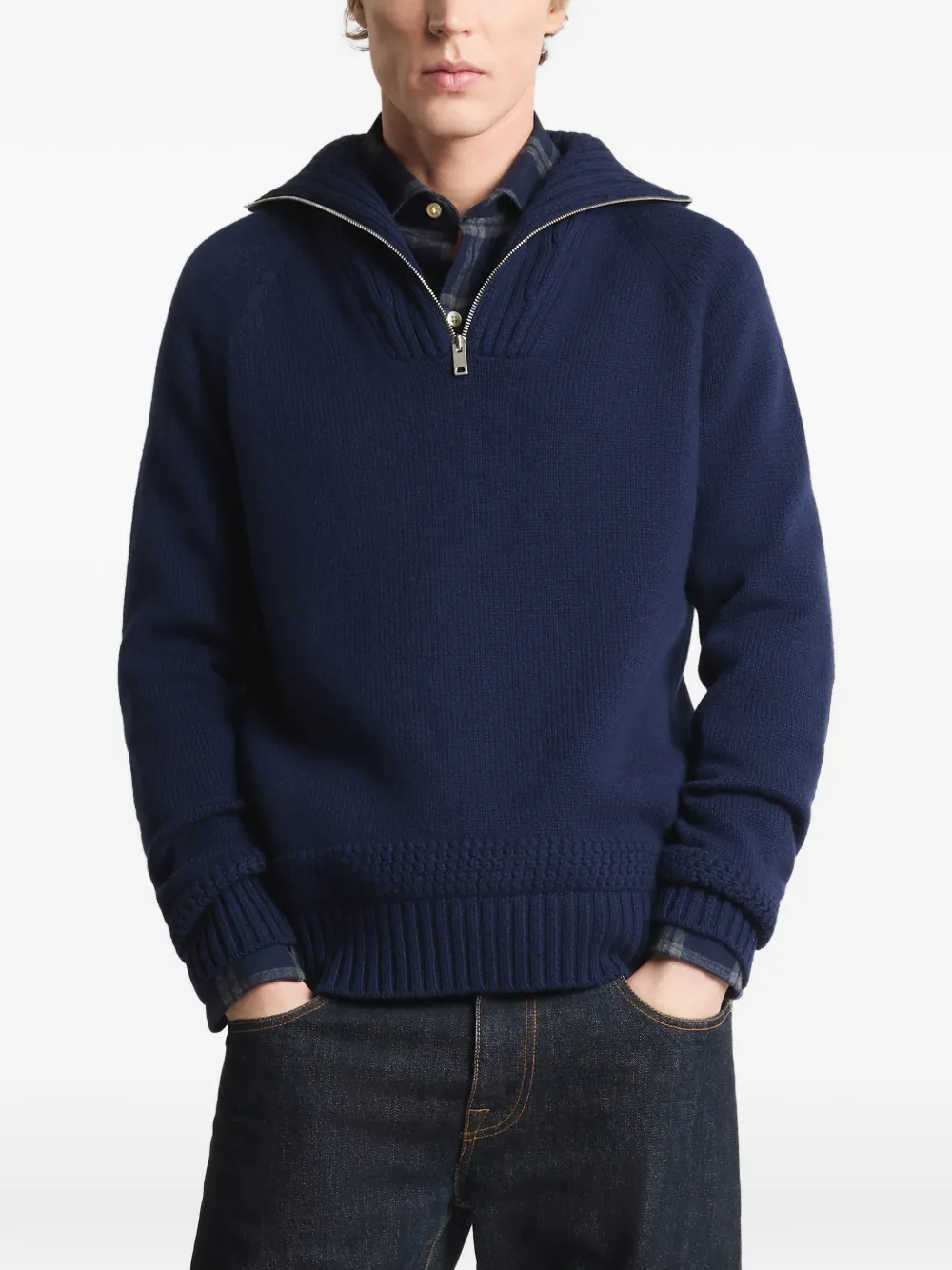 Fay zip ribbed sweater | Knitted Sweaters | Image 2