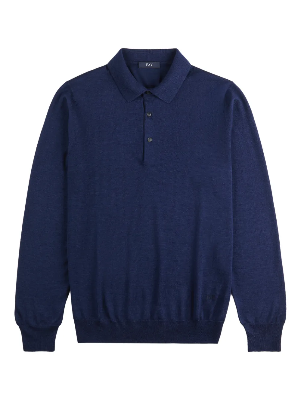 Fay long-sleeve polo shirt - Blu