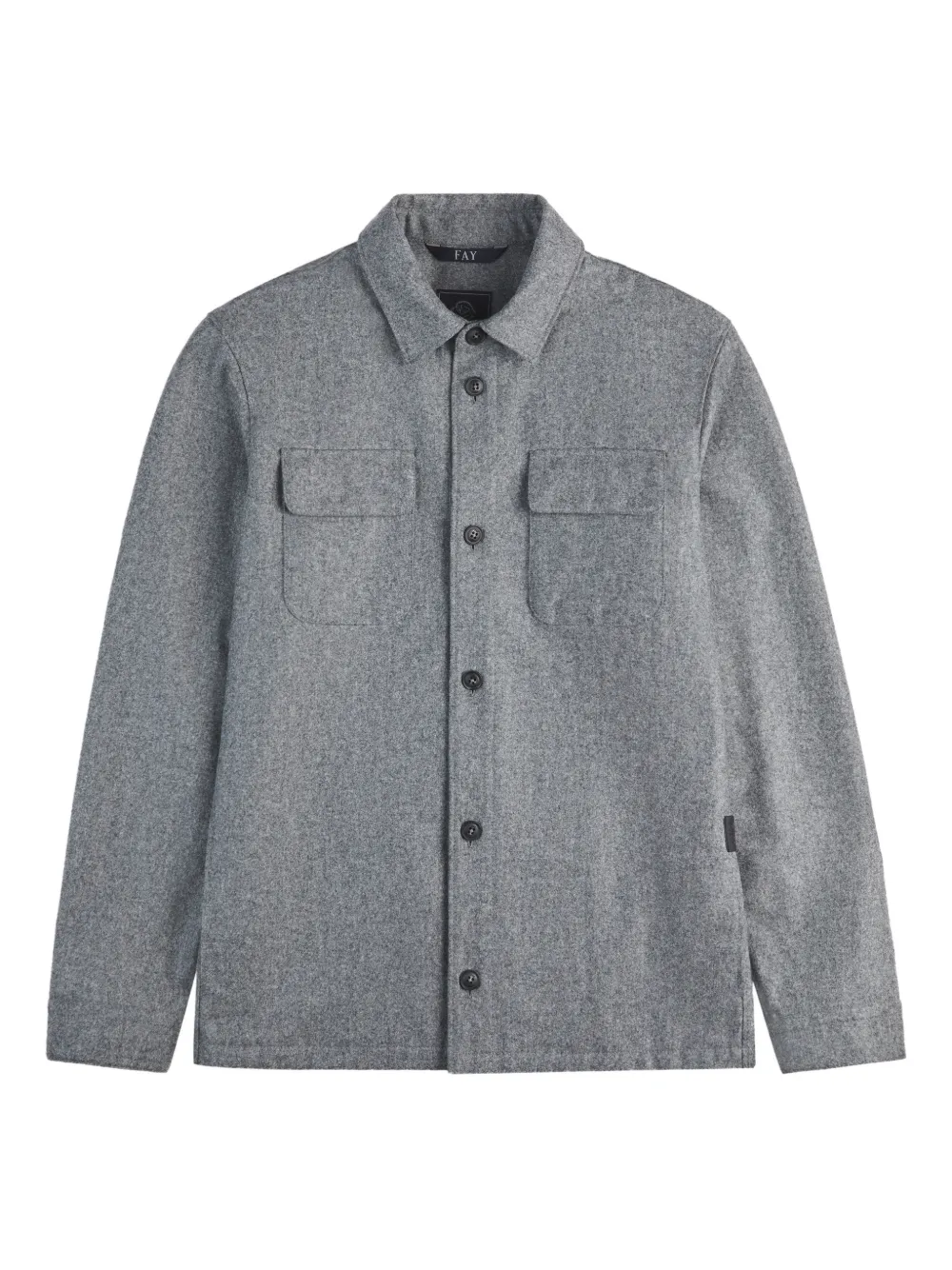 Fay flap-pocket shirt jacket - Grigio