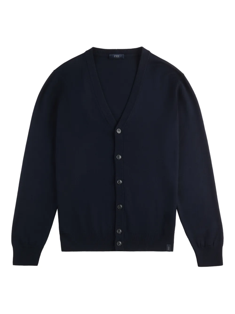 Fay V-neck button cardigan | Blue | Image 1