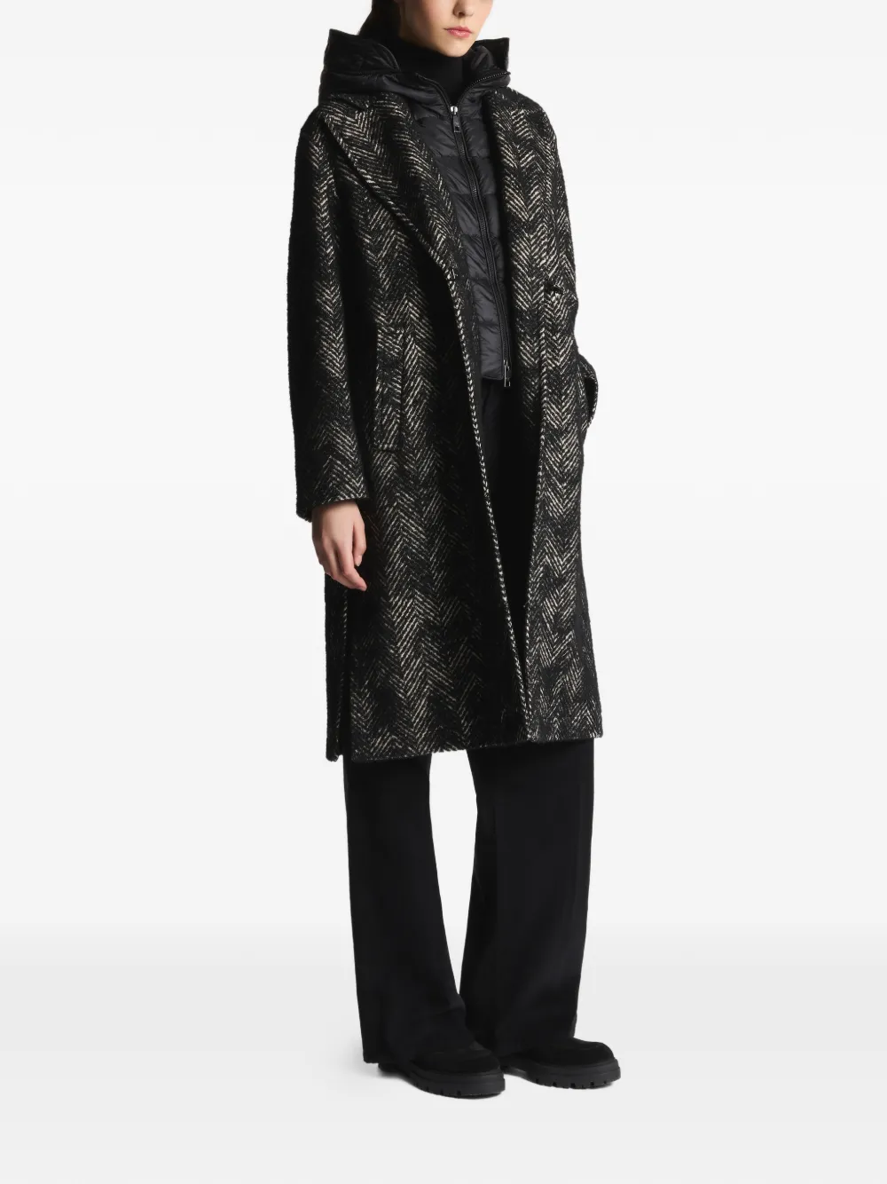 Fay manteau à motif de chevrons | Manteaux à simple boutonnage | Image 2