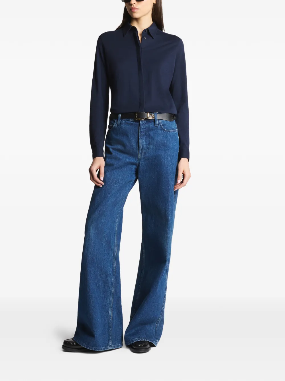 Fay slim shirt - Blauw