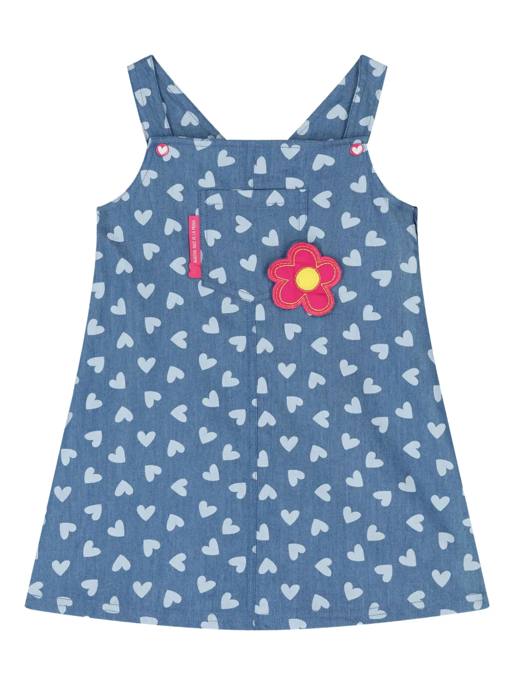 AGATHA RUIZ DE LA PRADA heart chambray dress - Blu