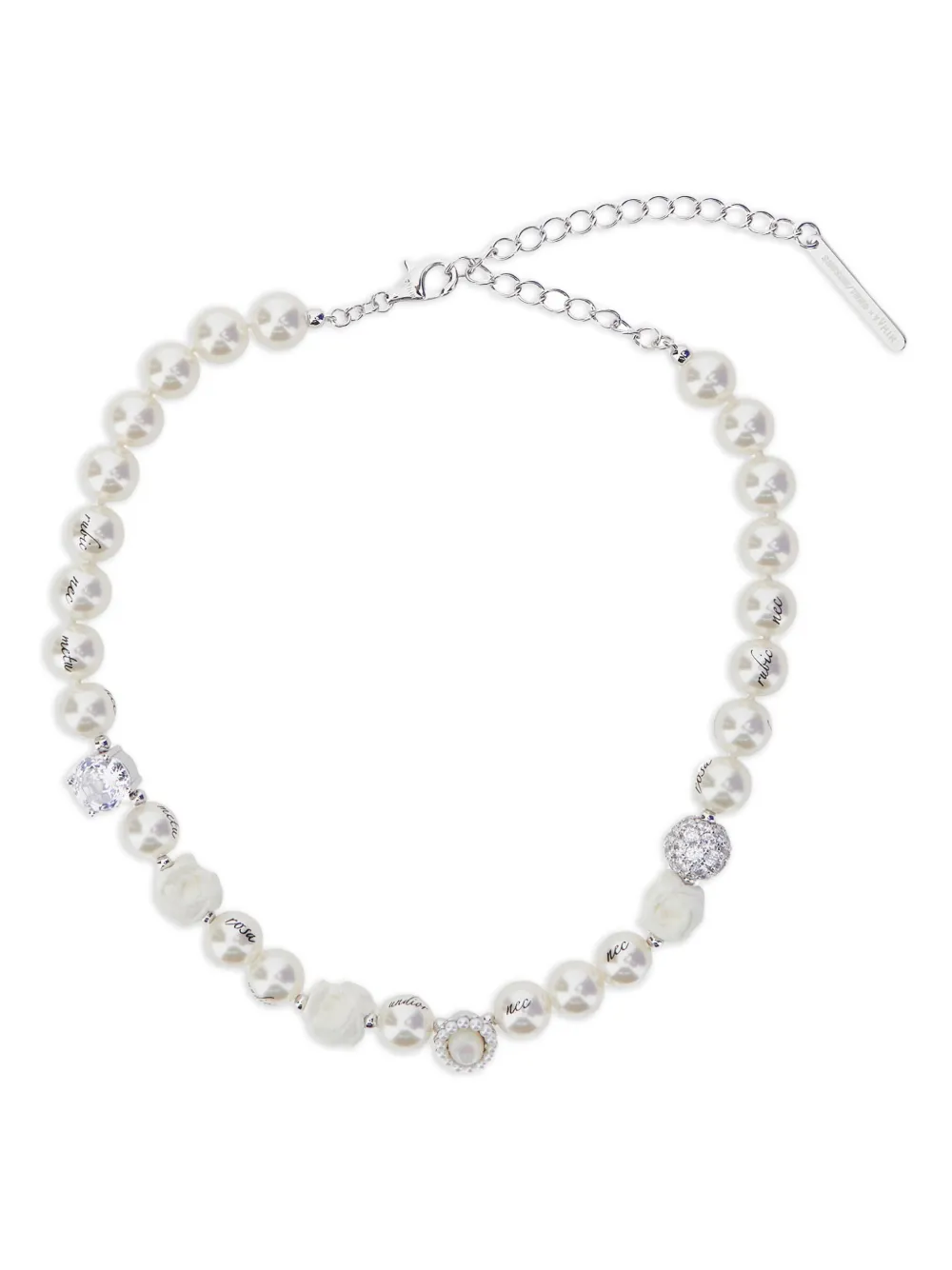 SHUSHU/TONG collar con detalles de strass | blanco | Image 1