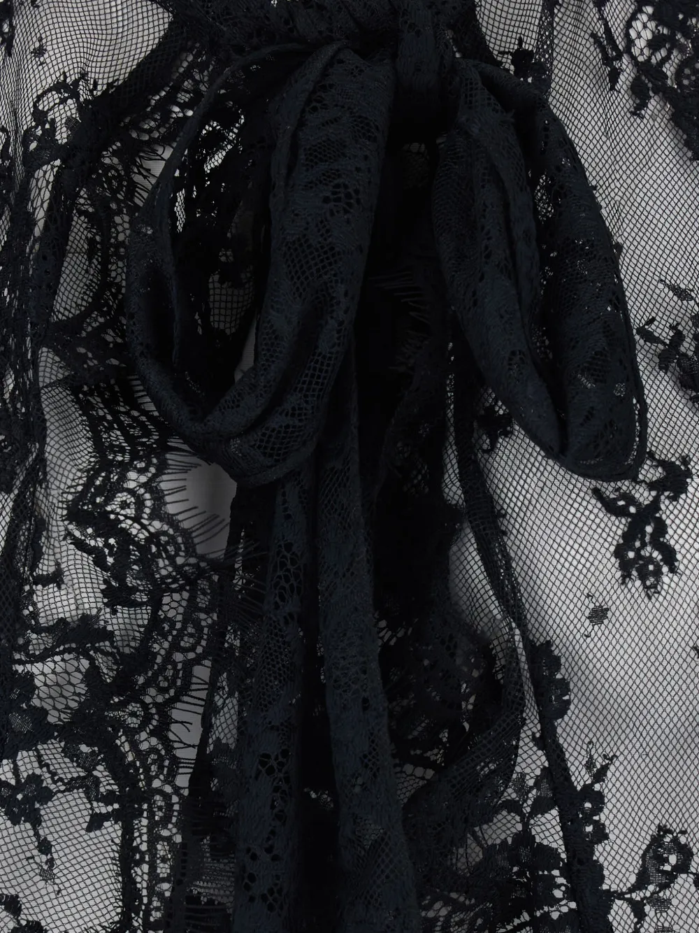  Retrofete Bow-detail Lace Blouse - Black 