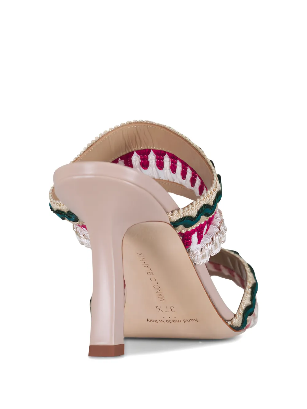 Manolo Blahnik Mabecomu embroidered two-strap sandals | Heeled Sandals | Image 2