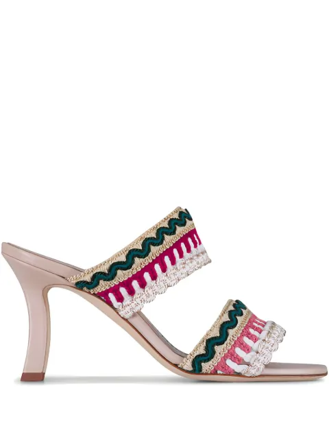 Manolo Blahnik Mabecomu embroidered two-strap sandals