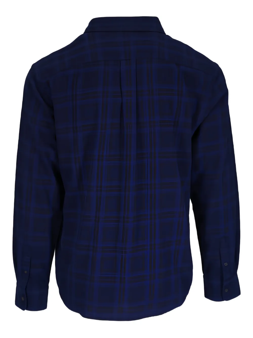 Vince checked woven shirt - Blauw