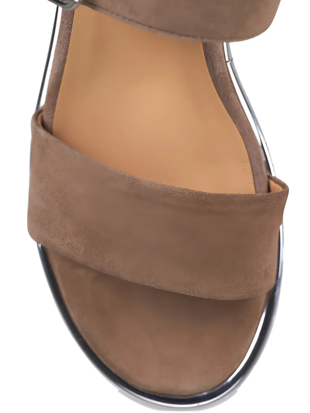 Ron White Elaria suède sandalen met gesp Bruin