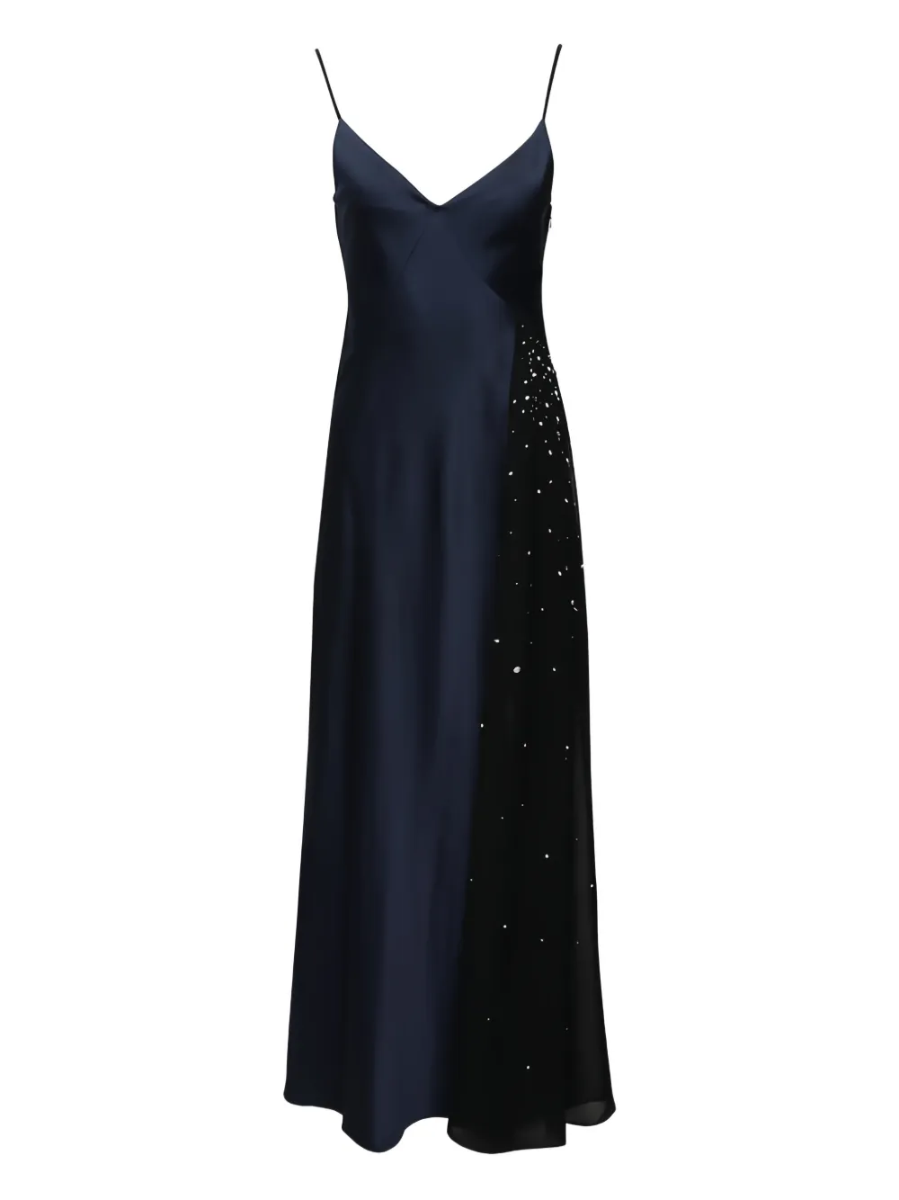 Tanya Taylor Catalina embellished V-neck maxi dress - Blu