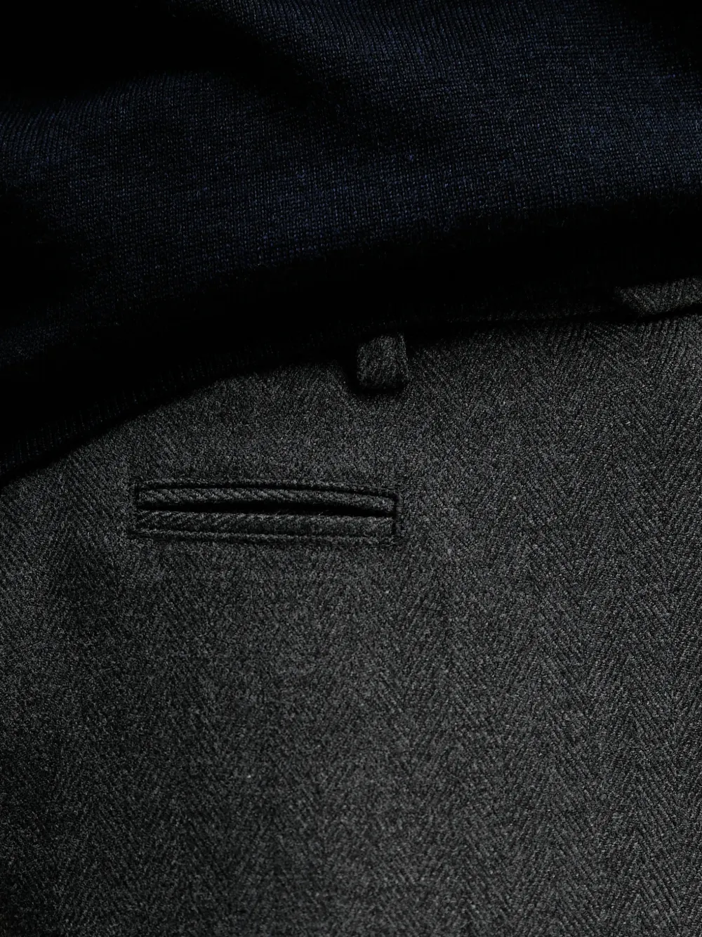 Les Deux Como broek met visgraatpatroon Grijs