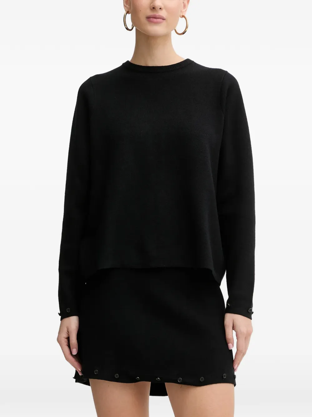 Feather-Trim Sweater